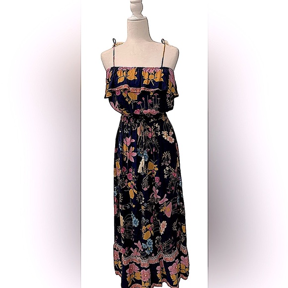 Floral Maxi Vintage Off shoulder Dress - New - Picture 8 of 8